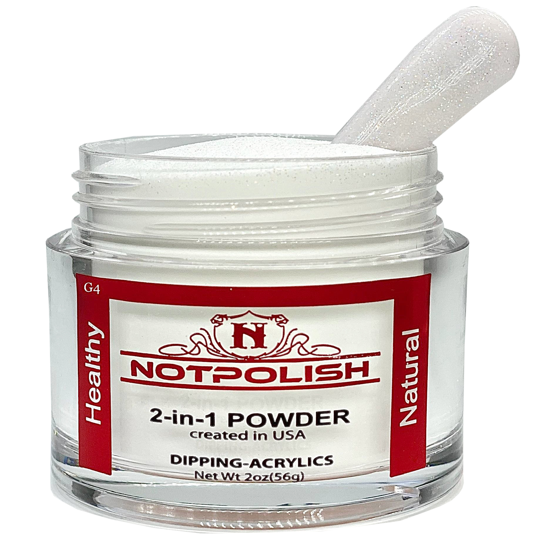 NotPolish 2oz G04 – WHITE GLITTER